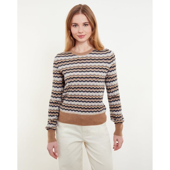 I-25. &Isla  Cassie Wave Stitch Crew Sweater Small - Picture 2 of 2